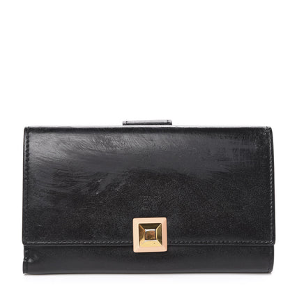 Fendi Vitello Studded French Wallet Black 1 of 11