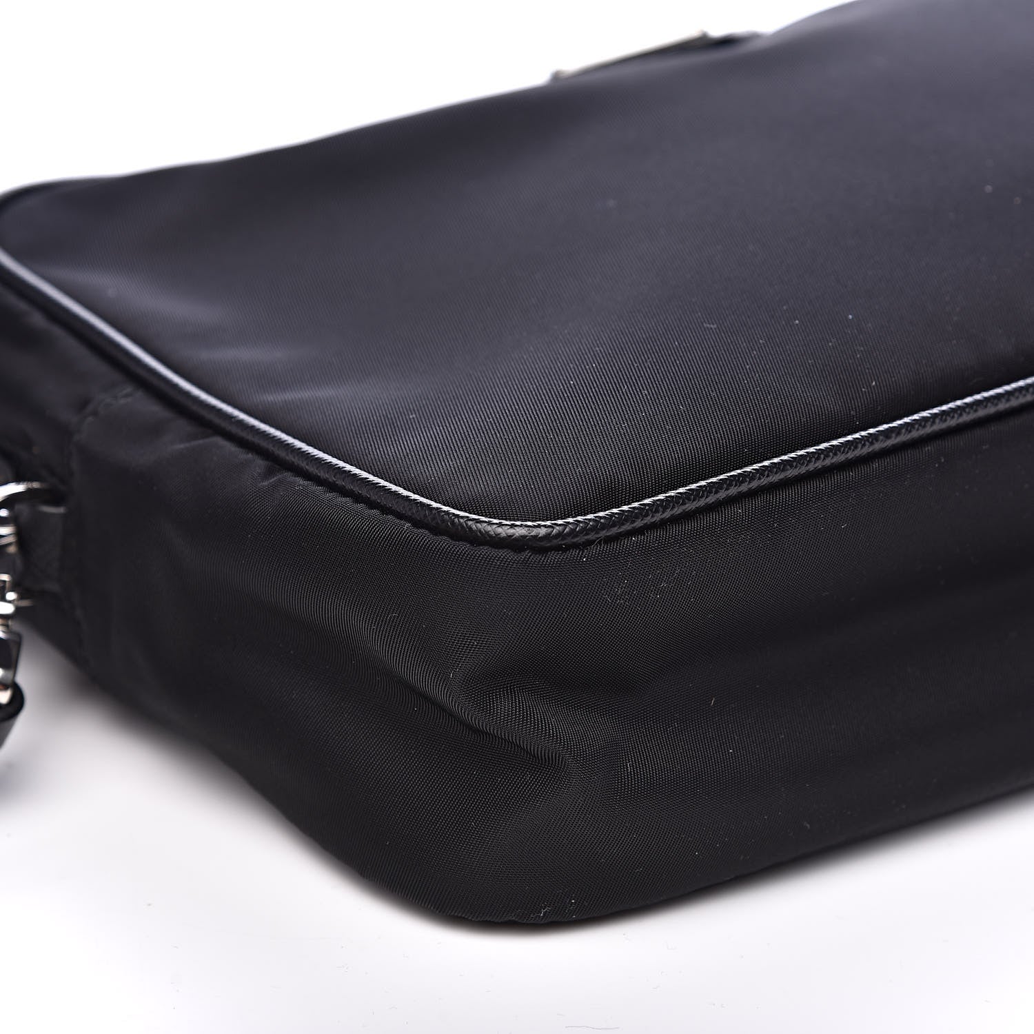 Prada Tessuto Nylon Saffiano Wristlet Black 8 of 9