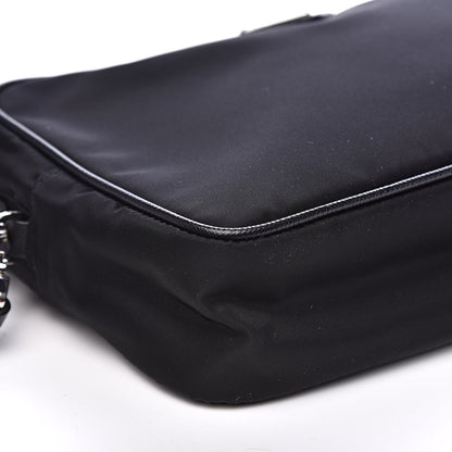 Prada Tessuto Nylon Saffiano Wristlet Black 8 of 9