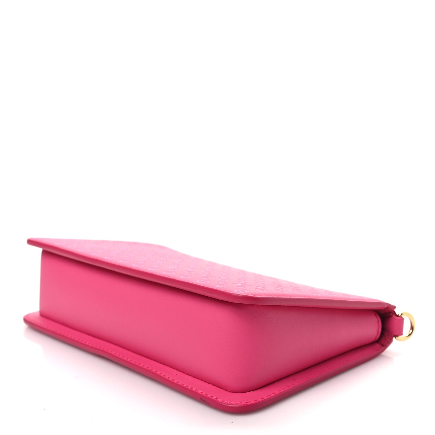 Calfskin Nanogram Embossed Lexington Pouch Rose