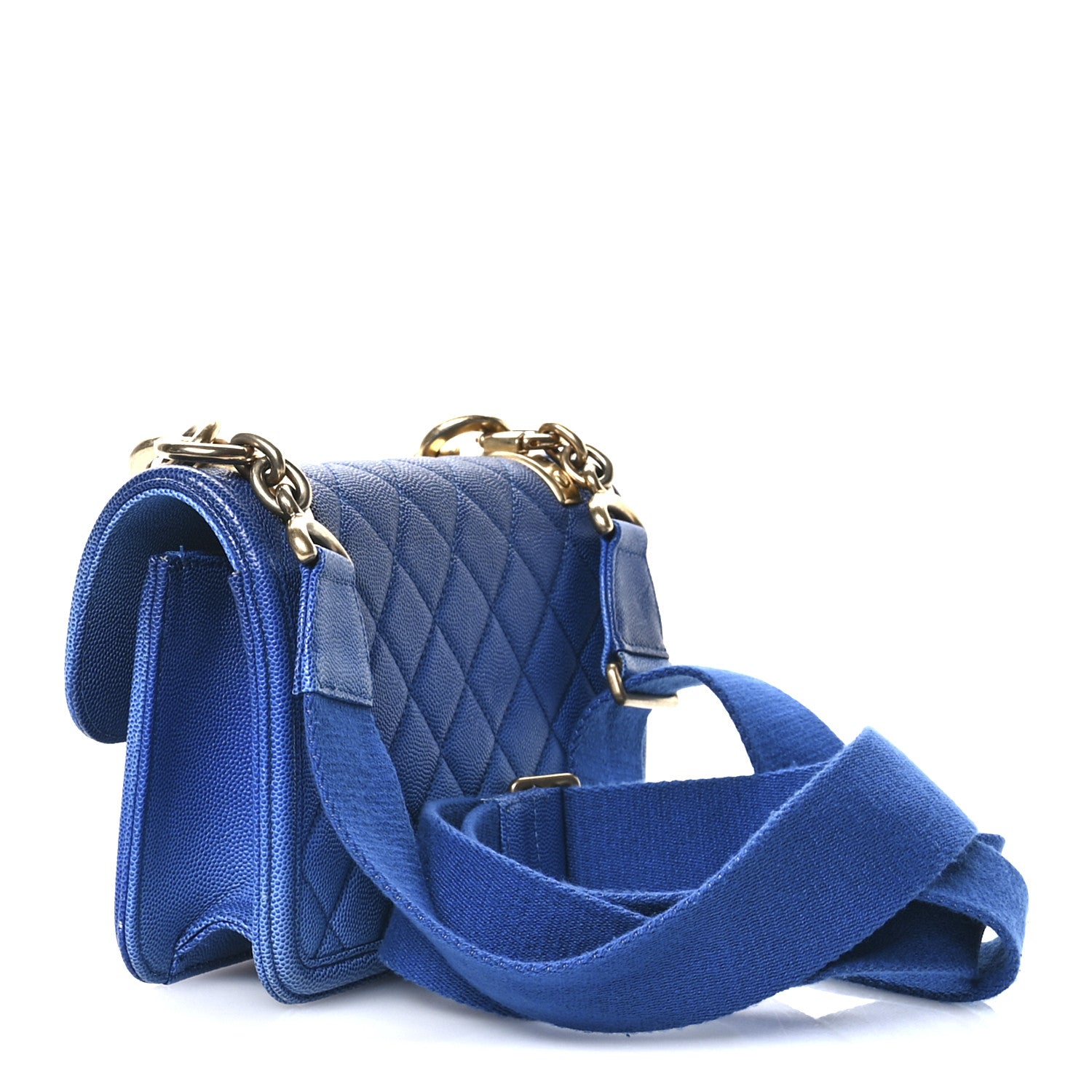 Chanel Caviar Quilted Small Sunset On The Sea Flap Blue 3 of 12