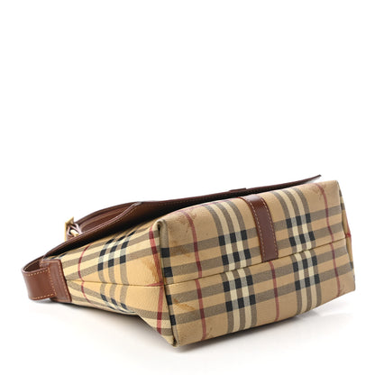 Burberry Haymarket Check Crossbody Bag Brown 4 of 10