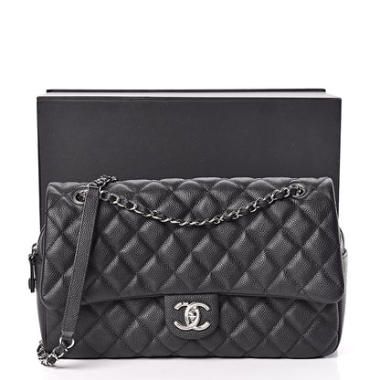 Chanel Caviar Quilted Jumbo Easy Flap Black 13 of 13