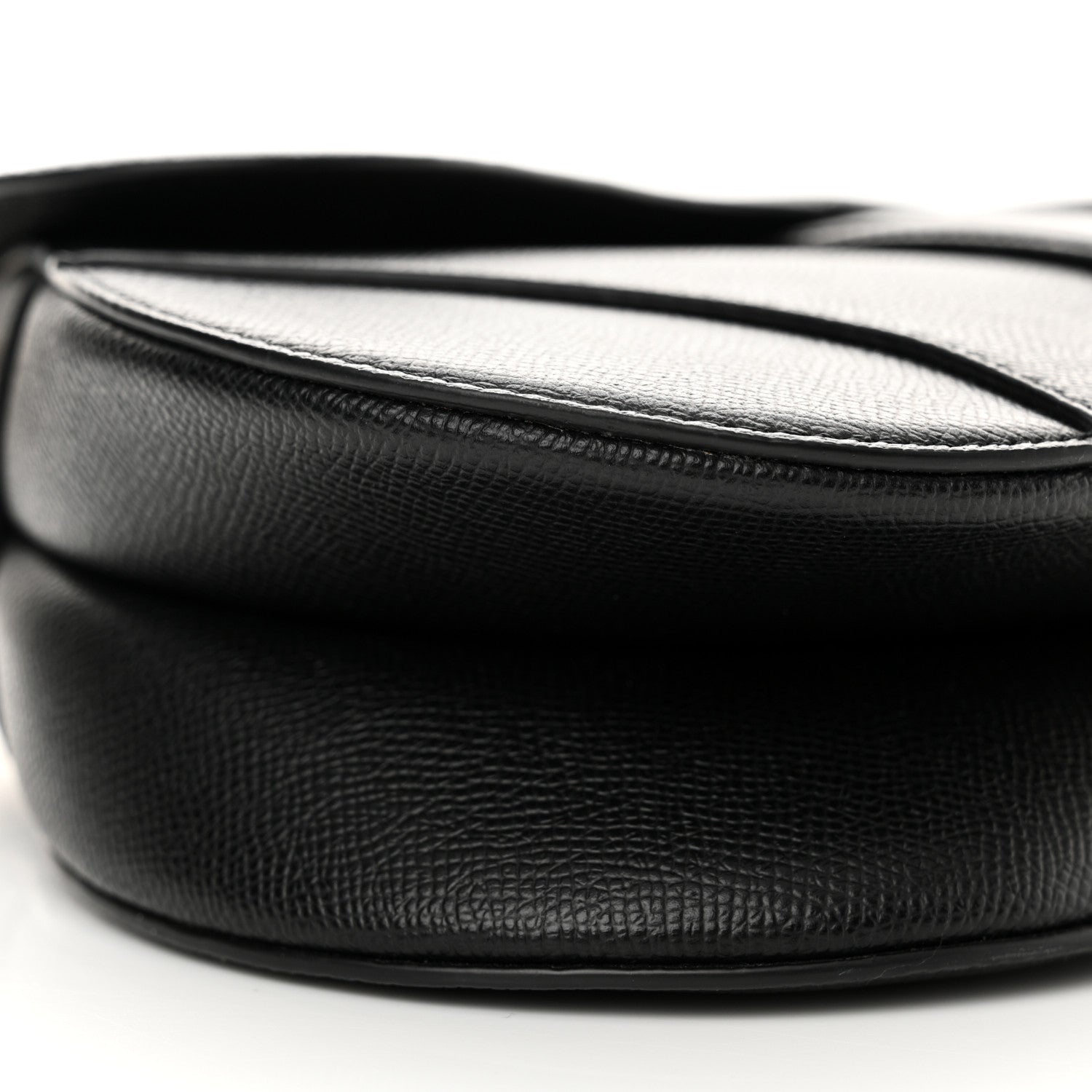 Christian Dior Grained Calfskin Saddle Bag Black 9 of 11