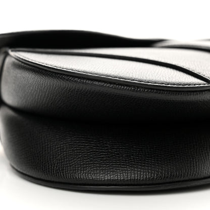 Christian Dior Grained Calfskin Saddle Bag Black 9 of 11
