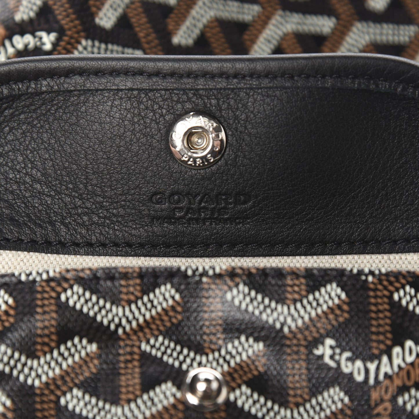 Goyardine Reversible Mini Anjou Black