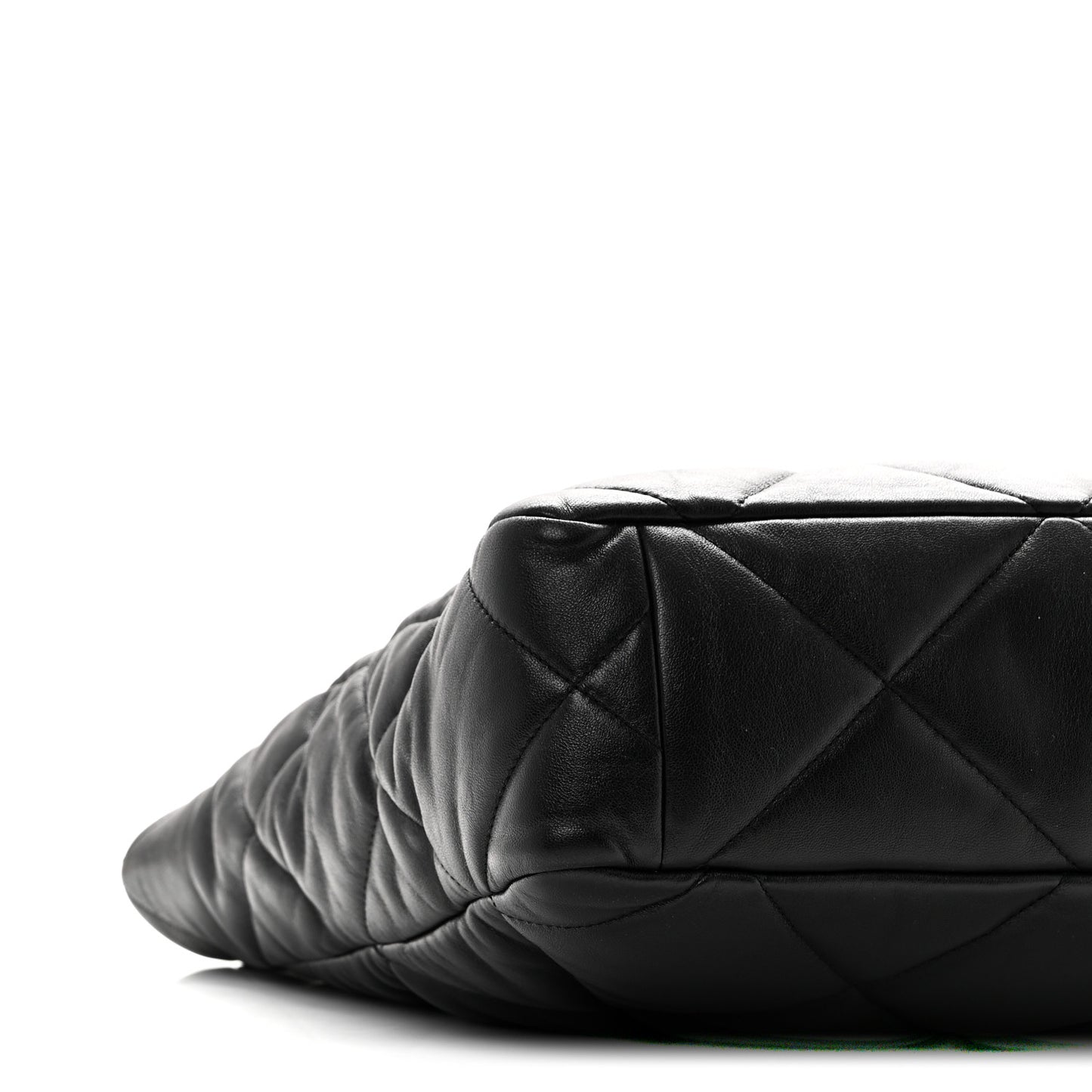Lambskin Quilted Chanel 19 Shopping Bag Black