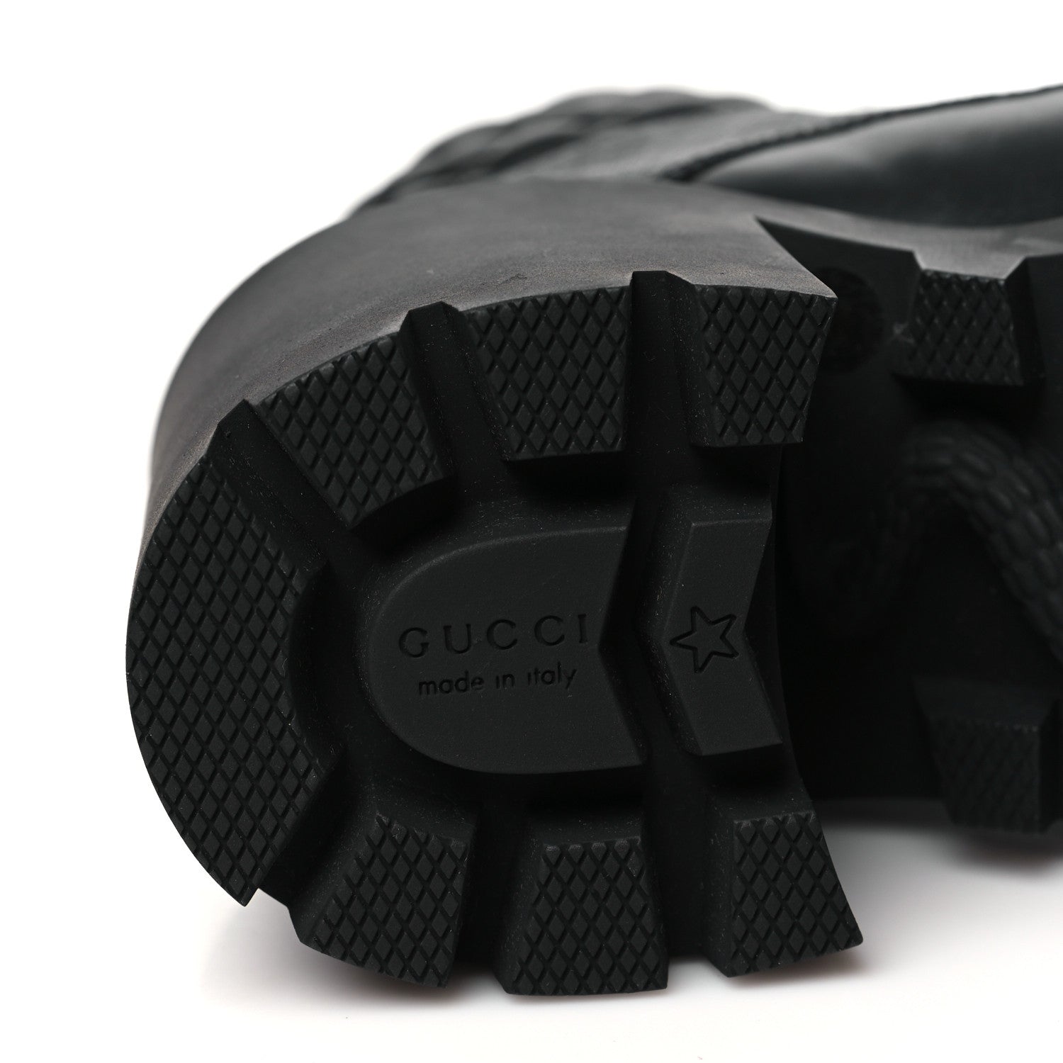 Gucci Apollo Calfskin GG Supreme Nappa Samoa Quilted Lace Up Ankle Boots 35 Black 7 of 10