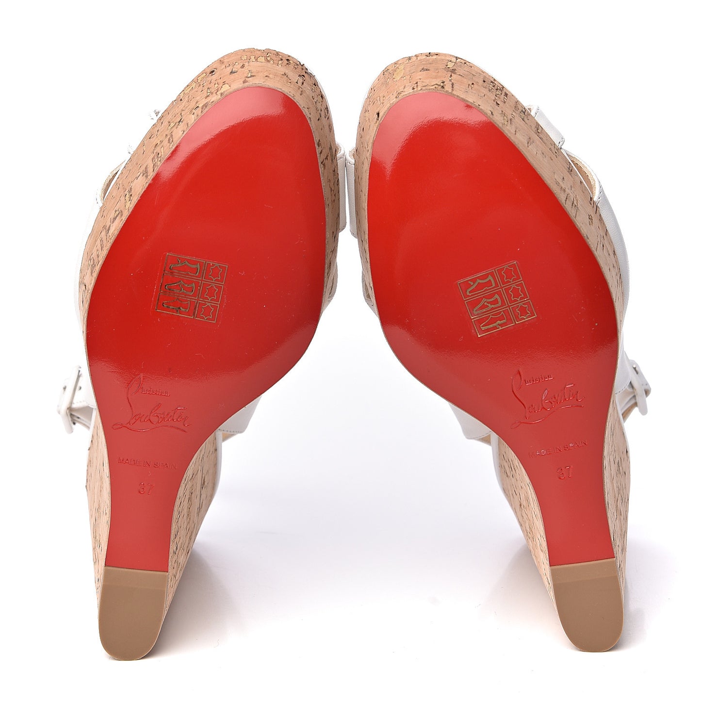 Nappa Cork Reine De Liege 120 Wedges 37 White Natural