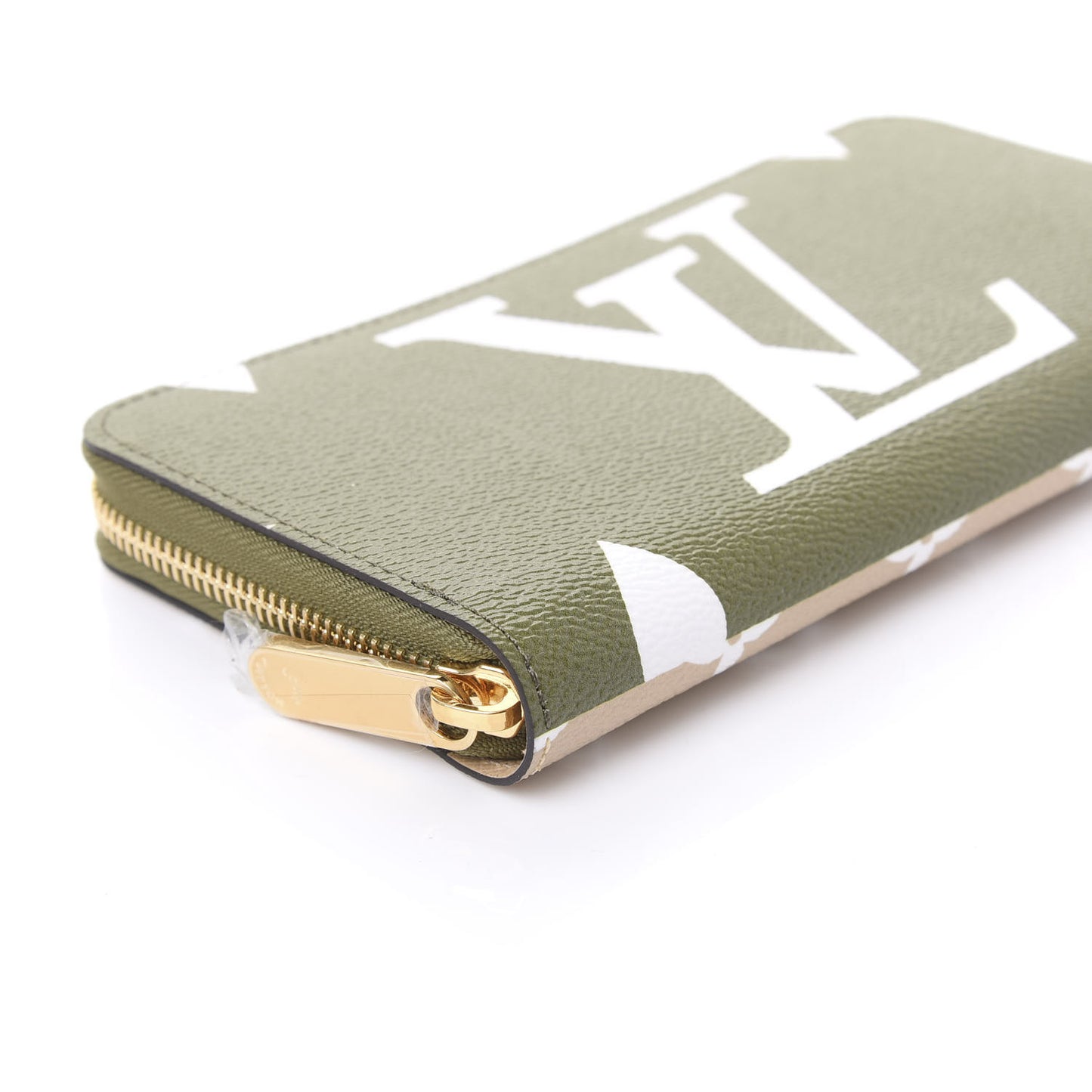 Monogram Giant Zippy Wallet Kaki White