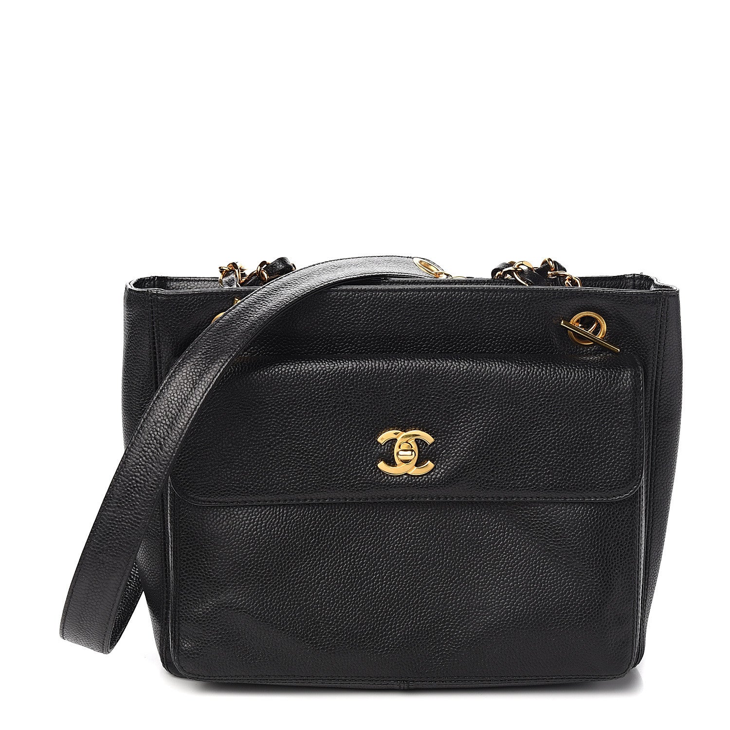 Chanel Caviar Flap Shoulder Bag Black 1 of 9
