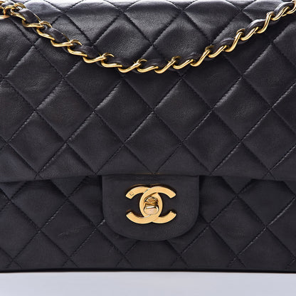 Chanel Lambskin Quilted Medium Double Flap Black 9 of 18