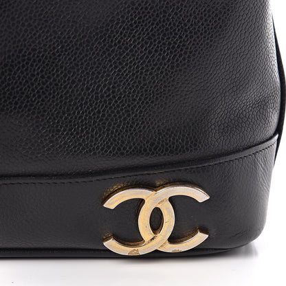 Chanel Caviar CC Drawstring Shoulder Bag Black 16 of 18