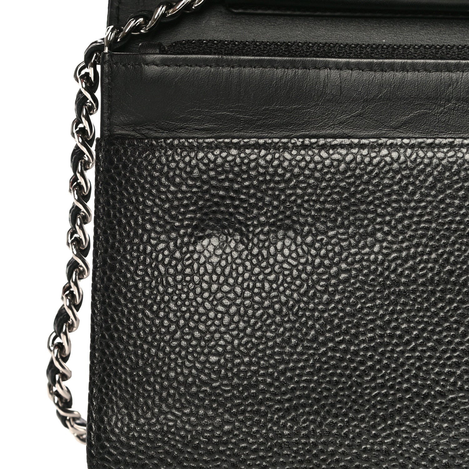 Chanel Caviar Timeless CC Wallet On Chain WOC Black 13 of 17