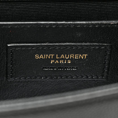 Saint Laurent Grain De Poudre Small Classic Monogram Kate Satchel Black 6 of 14
