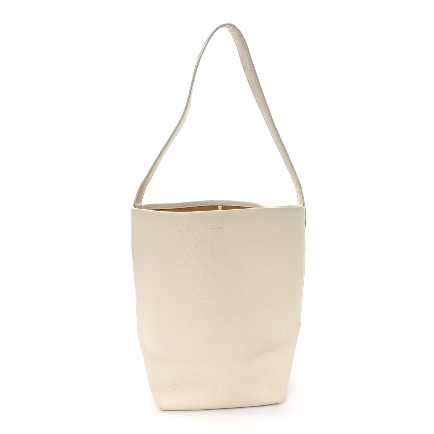 Grained Calfskin Medium N/S Park Tote Ivory