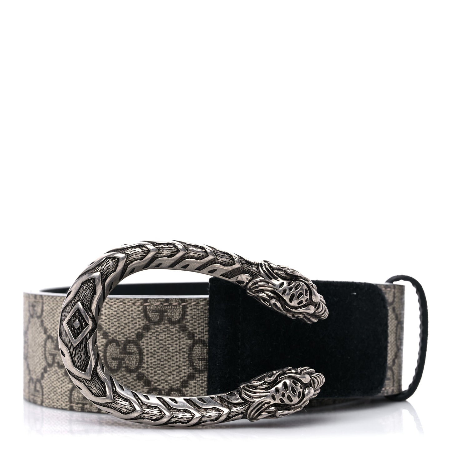 GG Supreme Monogram Suede Dionysus 40mm Belt 95 38 Beige Black
