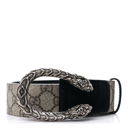 Gucci GG Supreme Monogram Suede Dionysus 40mm Belt 95 38 Beige Black 1 of 4