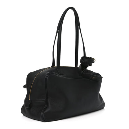 Balenciaga Grained Calfskin Medium Carrie Bowling Bag Black 3 of 9