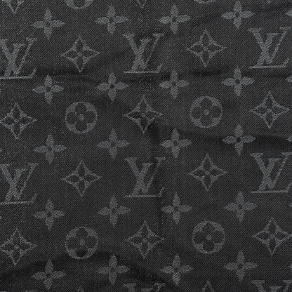 Louis Vuitton Silk Lurex Wool Monogram Shine Shawl Black 3 of 4