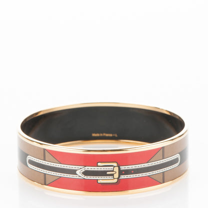 Hermes Enamel Printed Wide Sangles Bracelet 70 2 of 5