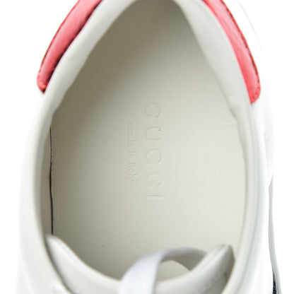Gucci Calfskin Ayers Web Blind for Love Embroidered Mens Ace Sneakers 34.5 White 8 of 9