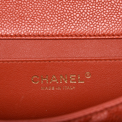 Chanel Caviar Quilted Clutch with Chain Flap Orange 6 of 8