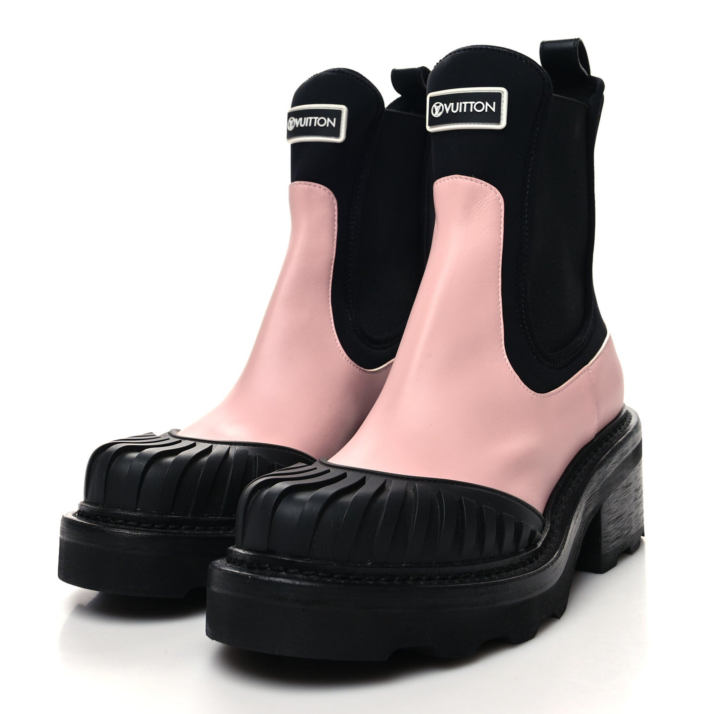 Calfskin Beaubourg Ankle Boots 38 Black Pink