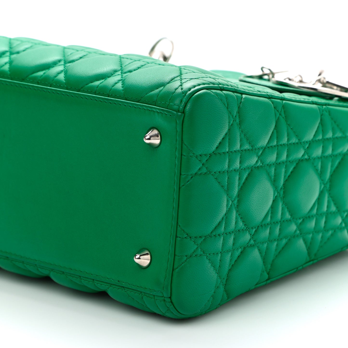 Lambskin Cannage Medium Lady Dior Green