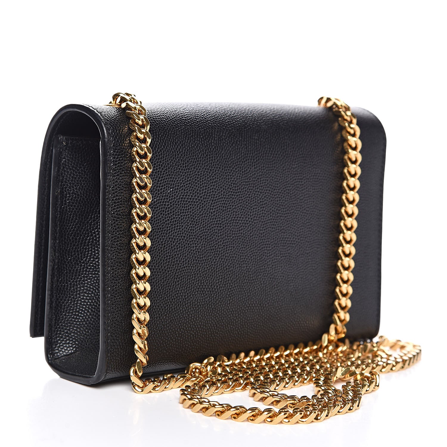 Saint Laurent Grain De Poudre Small Monogram Kate Satchel Black 3 of 11