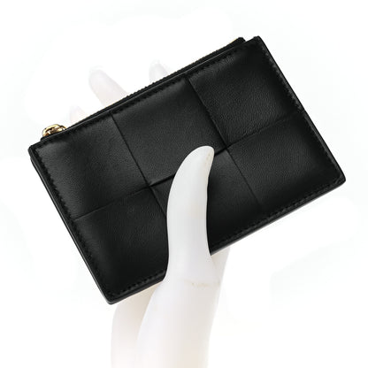 Bottega Veneta Nappa Maxi Intrecciato Zipped Card Case Black 2 of 10