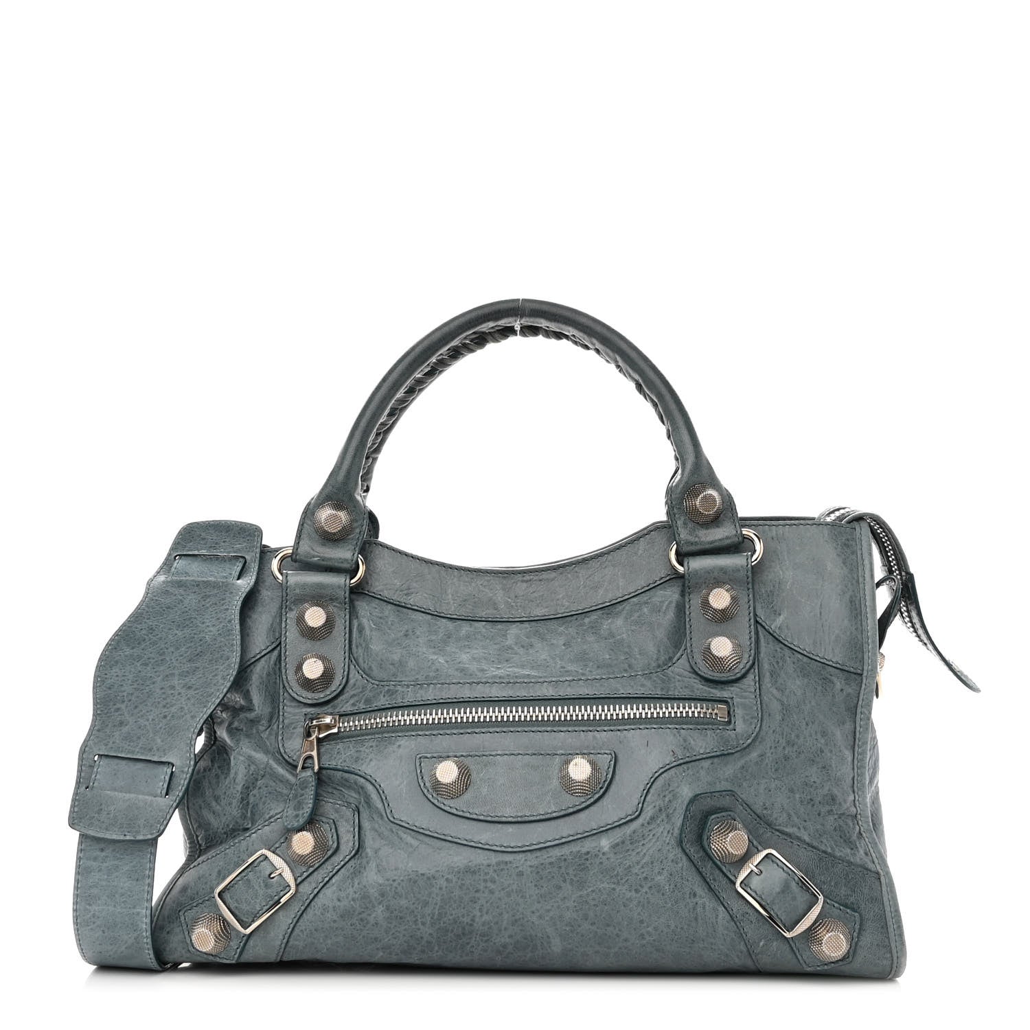 Balenciaga Agneau Giant 21 Silver Hardware City Cyclade 1 of 12
