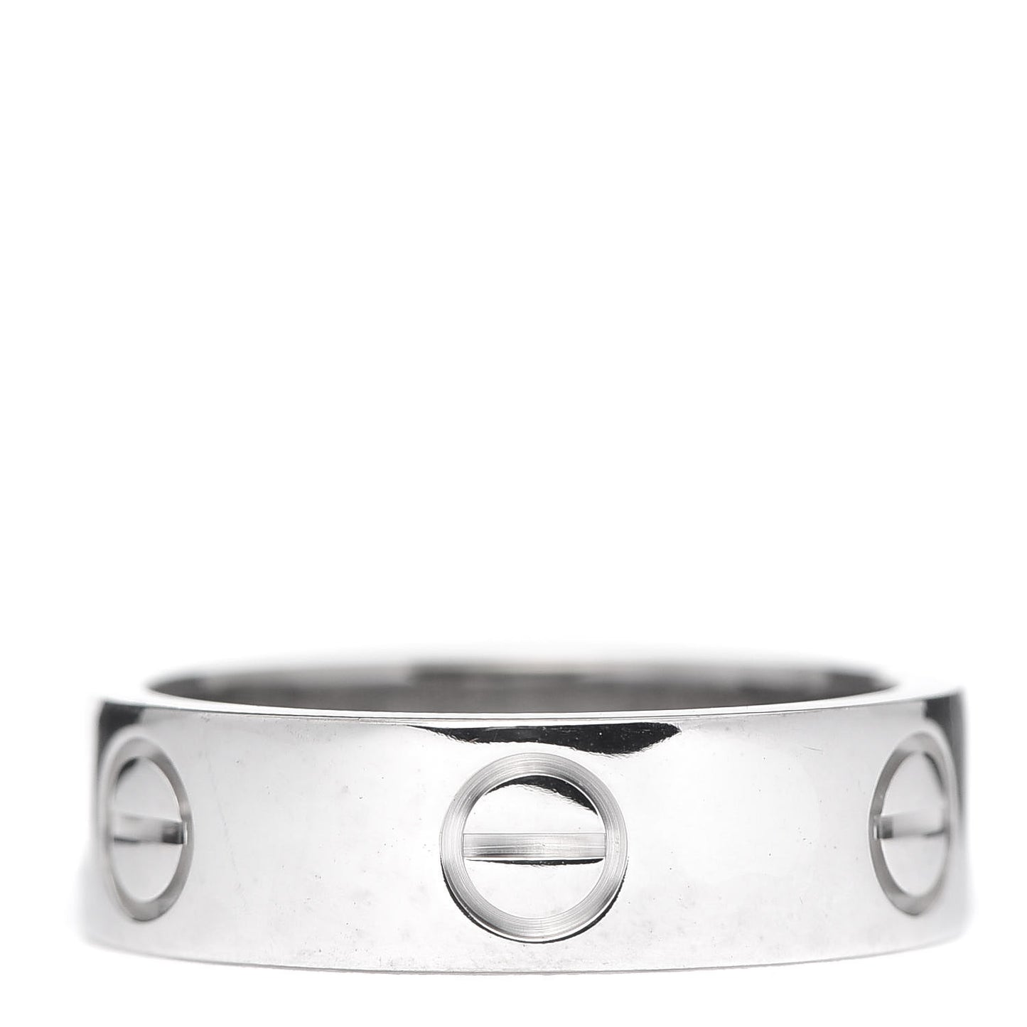 18K White Gold 5.5mm LOVE Ring 52 6