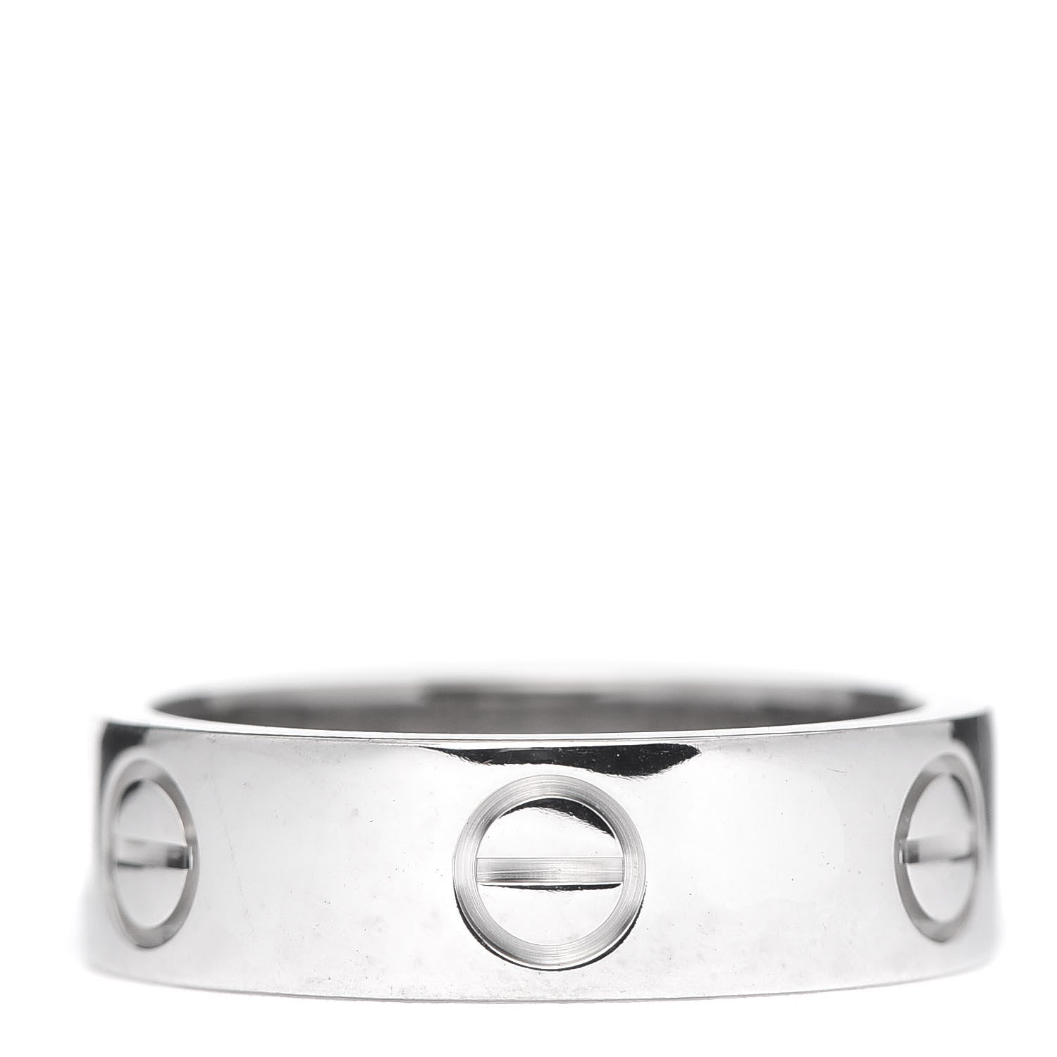 Cartier 18K White Gold 5.5mm LOVE Ring 52 6 1 of 4