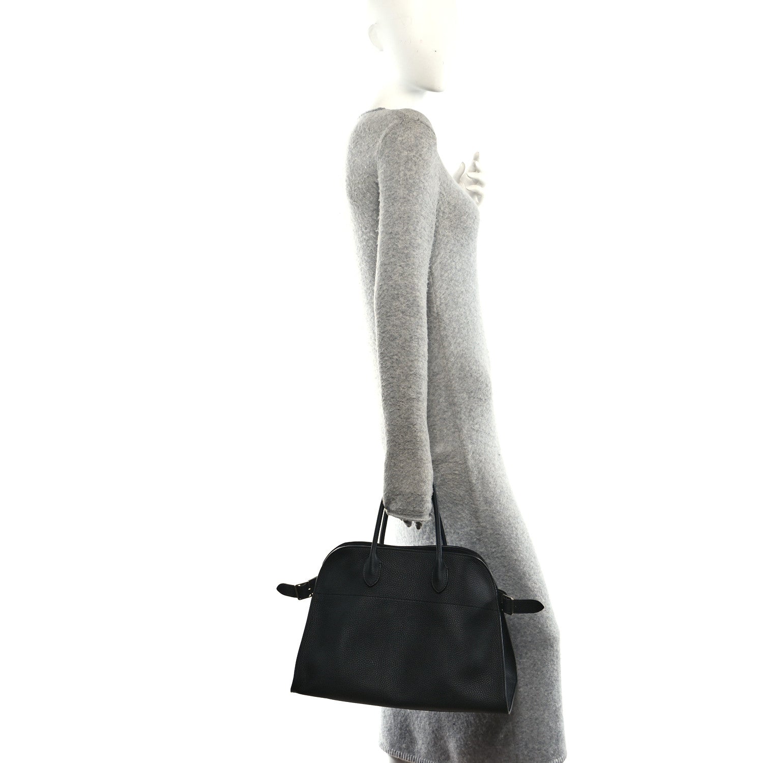 The Row Matte Grained Calfskin Soft Margaux 15 Black 2 of 9