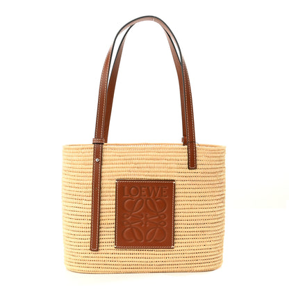 Loewe Raffia Small Square Basket Tote Bag Natural Tan 1 of 10