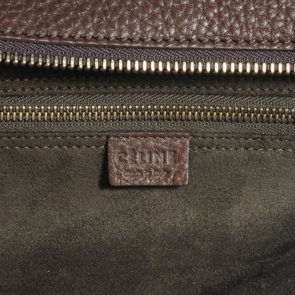 Celine Pebbled Leather Mini Luggage Bag Chocolate 6 of 7