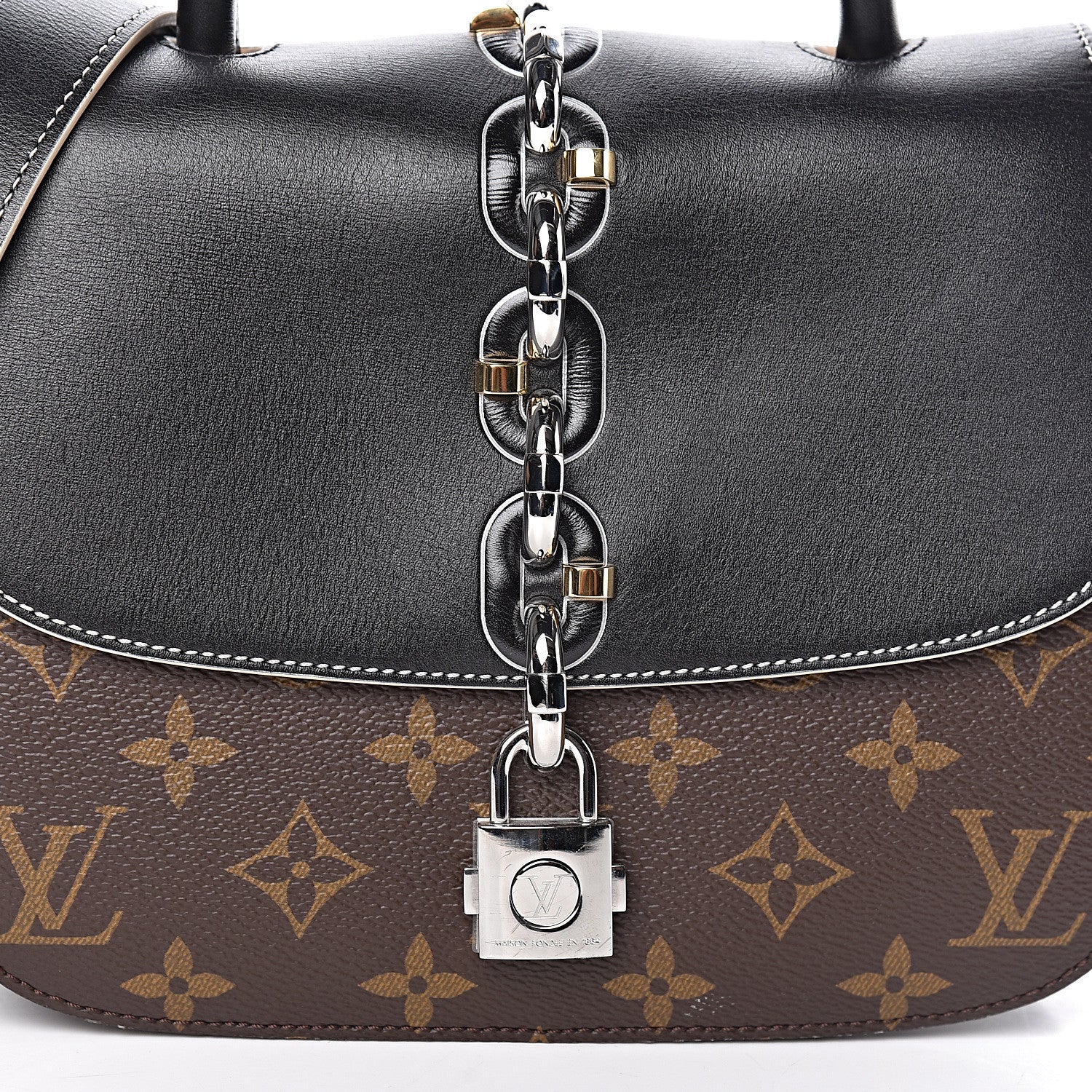 Louis Vuitton Calfskin Monogram Chain It Bag PM Black 10 of 10