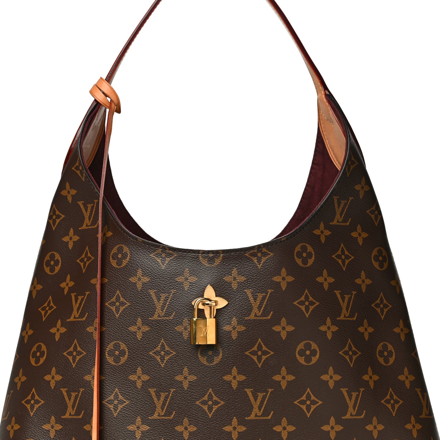 Monogram Flower Hobo Beige