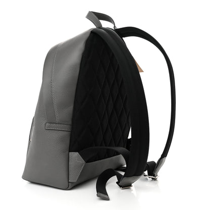 Burberry Calfskin Logo Embossed Backpack Charcoal Grey 3 of 11