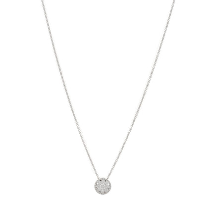 Roberto Coin 18K White Gold Diamond Round Cluster Necklace 1 of 4