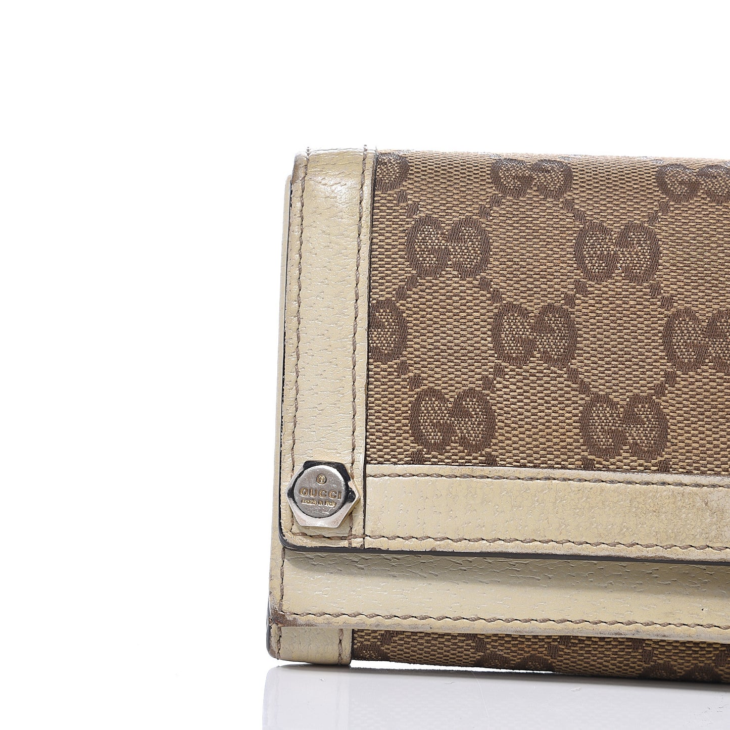 Monogram Continental Charmy Wallet White