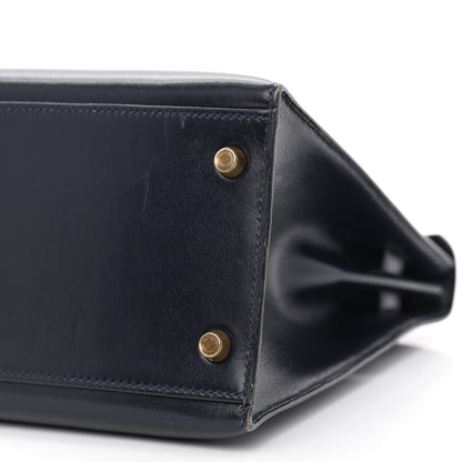 Hermes Box Kelly Sellier 32 Bleu Marine 13 of 17