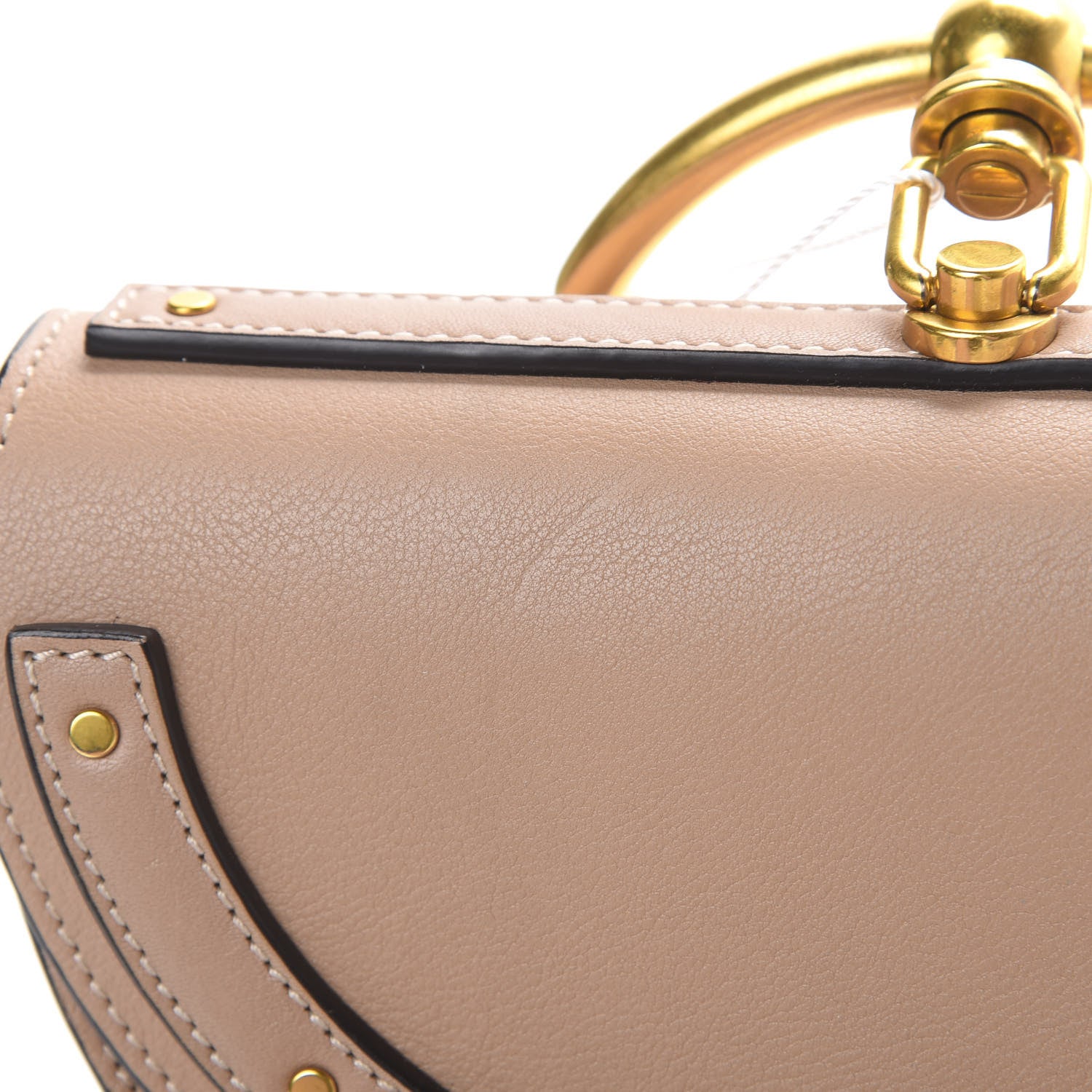 Chloe Calfskin Small Nile Bracelet Minaudiere Bag Biscotti Beige 12 of 14