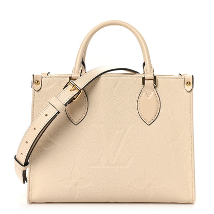 Louis Vuitton Empreinte Monogram Giant Onthego PM Cream Beige 1 of 8