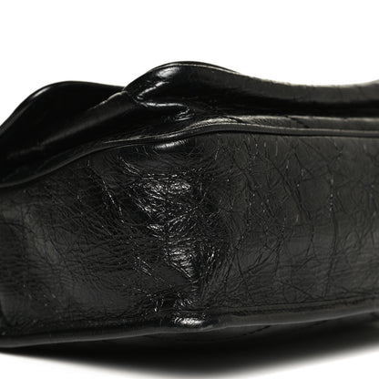 Saint Laurent Crinkled Calfskin Matelasse Monogram Medium Niki Chain Satchel Black 10 of 11