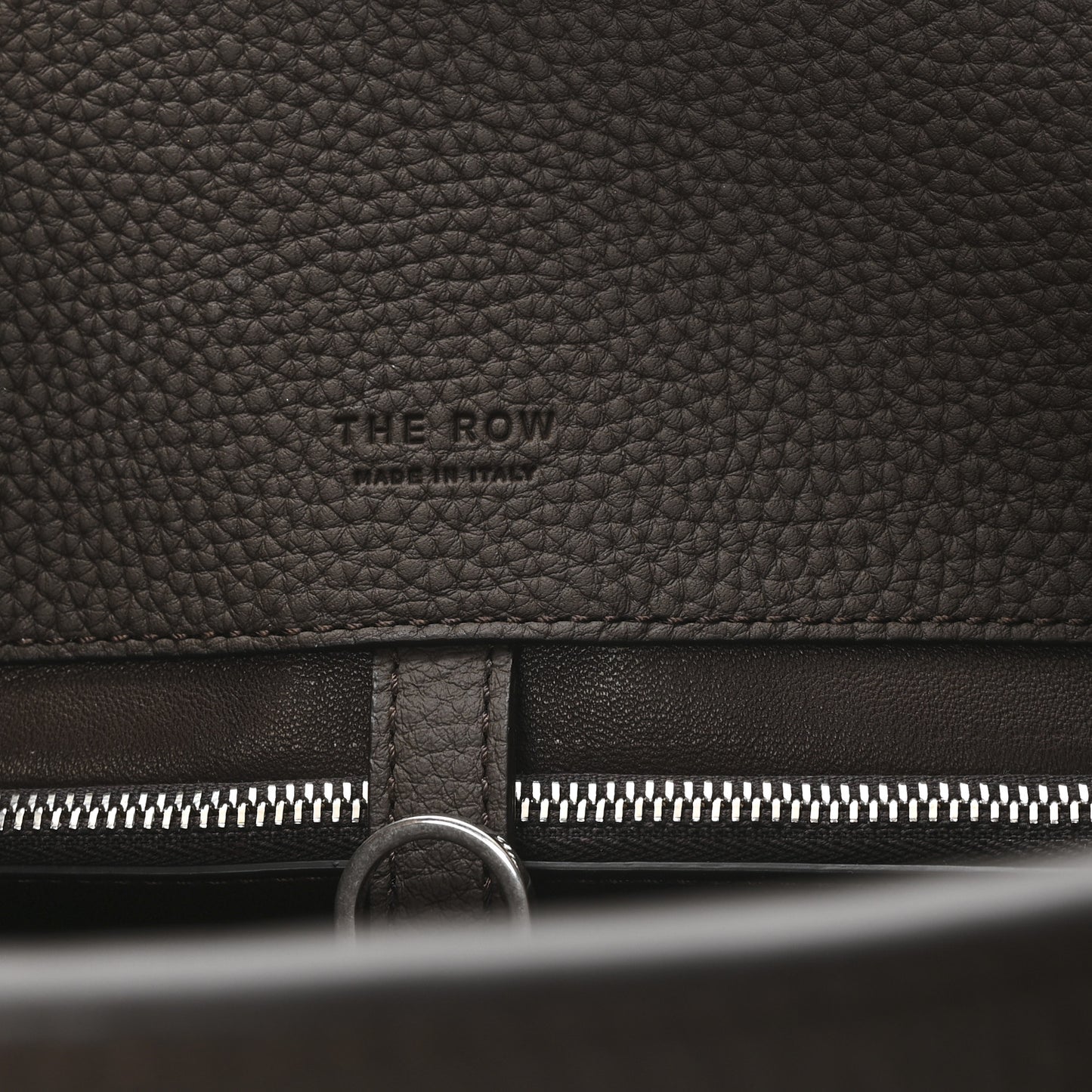 Matte Grained Calfskin Margaux Shoulder 12 Deep Brown