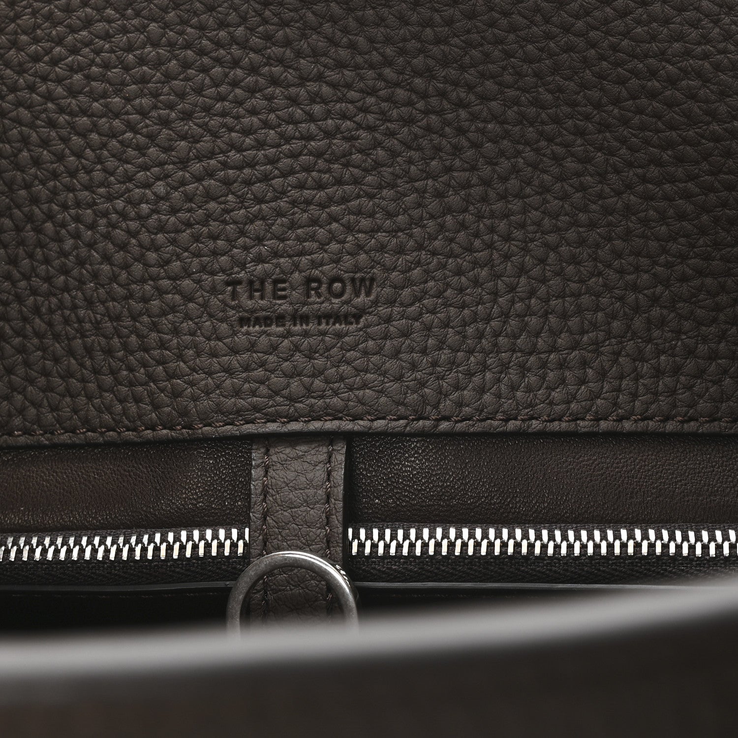 The Row Matte Grained Calfskin Margaux Shoulder 12 Deep Brown 6 of 10