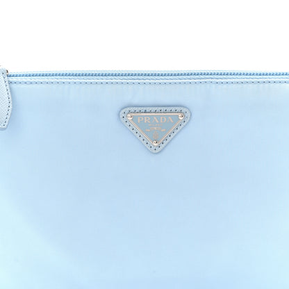 Prada Re-Nylon Vela Saffiano Mini Pochette Bag Celeste 7 of 9