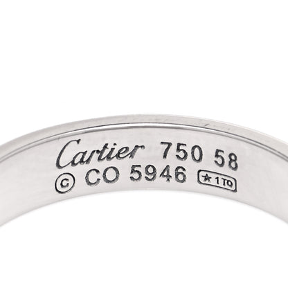 Cartier 18K White Gold 4mm LOVE Wedding Band Ring 58 8.5 4 of 4
